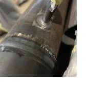 Detail einer geschweißten Rohrverbindung